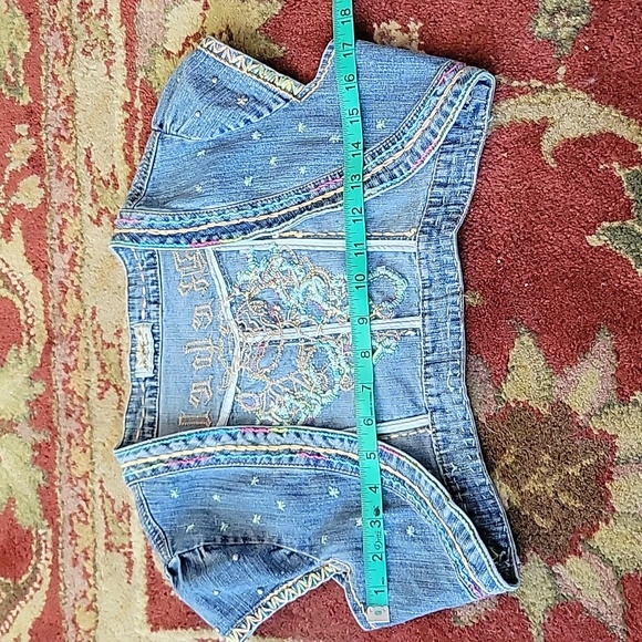 Y2K Embroidered denim bolero jacket, Rebel - Picture 8 of 9
